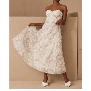 MARCHESA NOTTE strapless WHITE cocktail dress